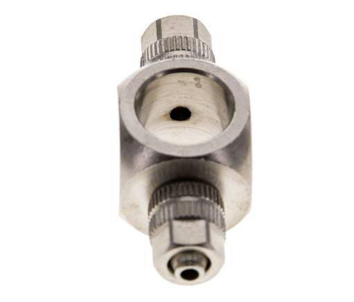 Conector Latón Niquelado en T 4.3x3 & G1/8'' de Rosca