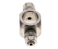 Conector Latón Niquelado en T 4.3x3 & G1/8'' de Rosca