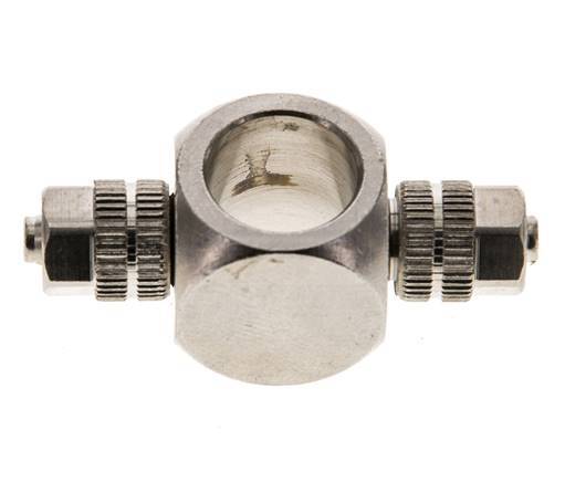 Conector Latón Niquelado en T 4.3x3 & G1/8'' de Rosca