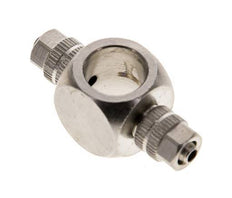 Conector Latón Niquelado en T 4.3x3 & G1/8'' de Rosca