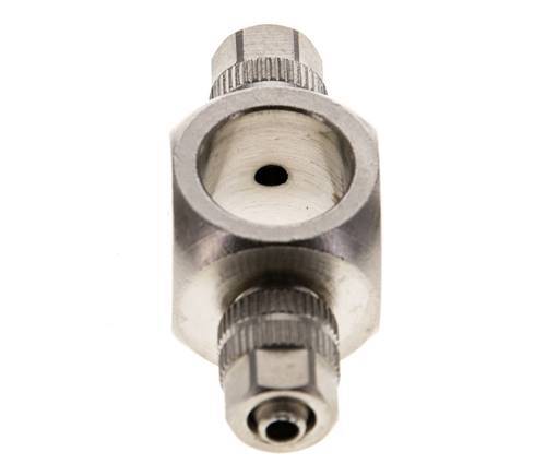 Conector Latón Niquelado en T 4.3x3 & G1/8'' de Rosca