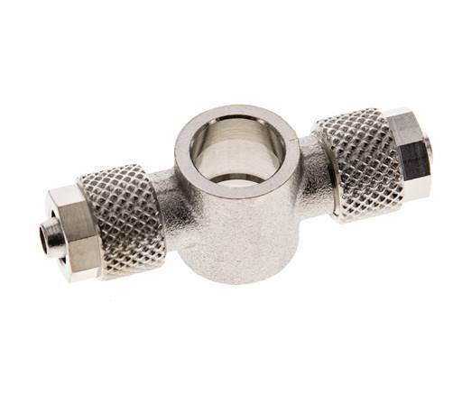 Conector Latón Niquelado en T 6x4 & G1/8'' de Rosca [2 piezas]