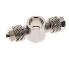 Conector Latón Niquelado en T 6x4 & G1/8'' de Rosca [2 piezas]