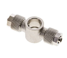 Conector Latón Niquelado en T 6x4 & G1/8'' de Rosca [2 piezas]