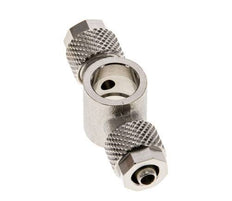 Conector Latón Niquelado en T 6x4 & G1/8'' de Rosca [2 piezas]