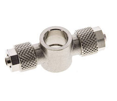 Conector Latón Niquelado en T 6x4 & G1/8'' de Rosca [2 piezas]