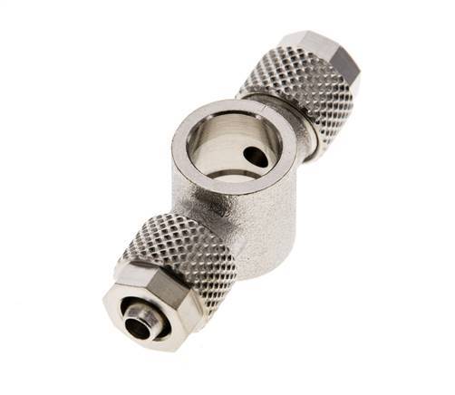 Conector Latón Niquelado en T 6x4 & G1/8'' de Rosca [2 piezas]