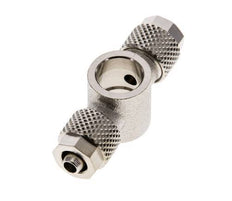 Conector Latón Niquelado en T 6x4 & G1/8'' de Rosca [2 piezas]