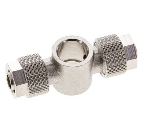 Conector Latón Niquelado en T 8x6 & G1/8'' de Rosca [2 piezas]
