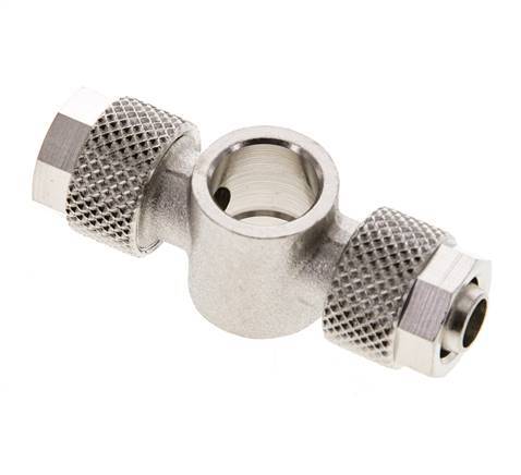 Conector Latón Niquelado en T 8x6 & G1/8'' de Rosca [2 piezas]