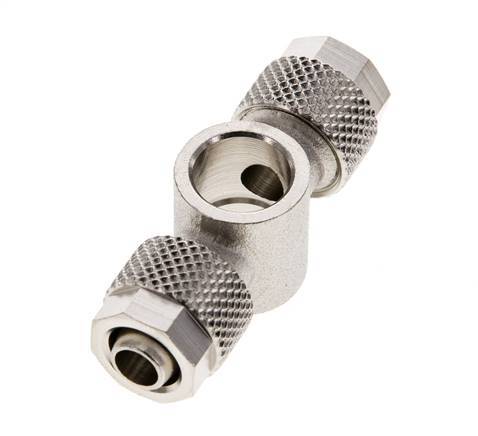 Conector Latón Niquelado en T 8x6 & G1/8'' de Rosca [2 piezas]