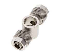 Conector Latón Niquelado en T 8x6 & G1/8'' de Rosca [2 piezas]