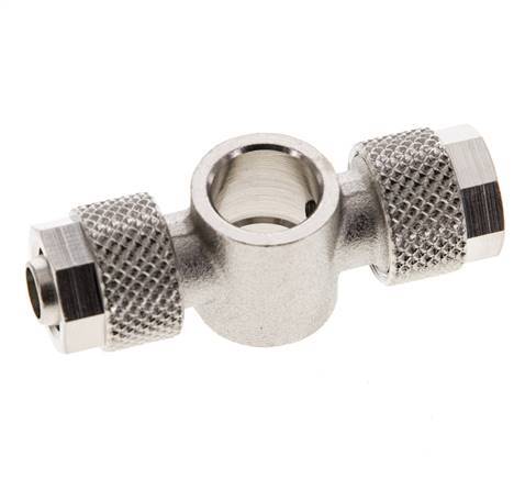 Conector Latón Niquelado en T 8x6 & G1/8'' de Rosca [2 piezas]