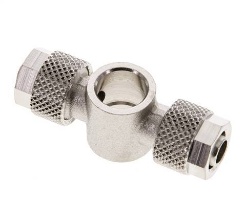 Conector Latón Niquelado en T 8x6 & G1/8'' de Rosca [2 piezas]