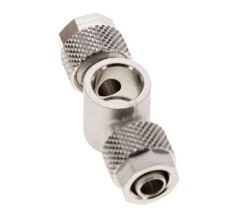 Conector Latón Niquelado en T 8x6 & G1/8'' de Rosca [2 piezas]