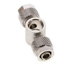 Conector Latón Niquelado en T 8x6 & G1/8'' de Rosca [2 piezas]