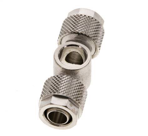 Conector Latón Niquelado en T 10x8 & G1/8'' de Rosca