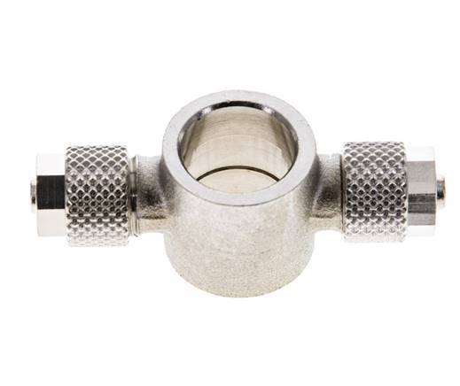 Conector Latón Niquelado Banjo en T 6x4 & G1/4'' de Rosca [2 Piezas]