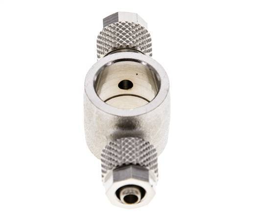 Conector Latón Niquelado Banjo en T 6x4 & G1/4'' de Rosca [2 Piezas]