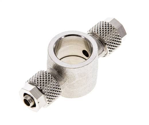 Conector Latón Niquelado Banjo en T 6x4 & G1/4'' de Rosca [2 Piezas]