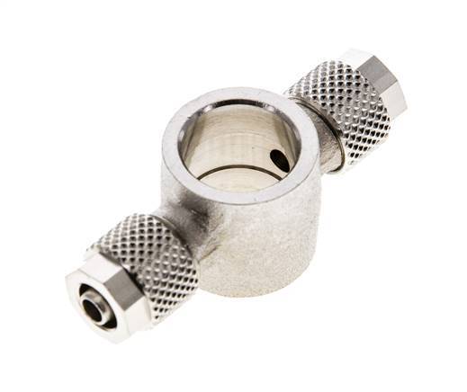 Conector Latón Niquelado Banjo en T 6x4 & G1/4'' de Rosca [2 Piezas]