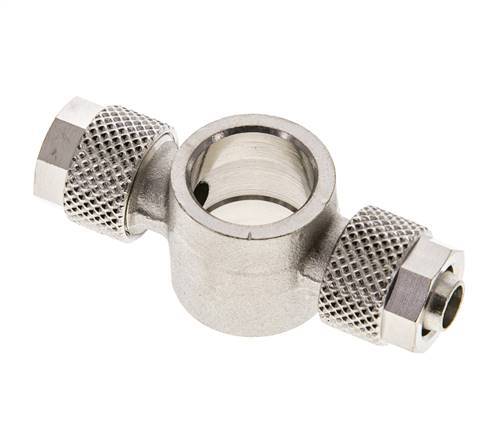 Conector Latón Niquelado en T 8x6 & G1/4'' de Rosca [2 piezas]