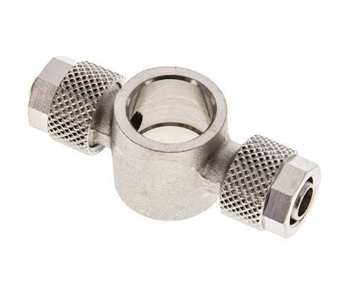 Conector Latón Niquelado en T 8x6 & G1/4'' de Rosca [2 piezas]