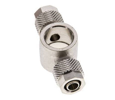 Conector Latón Niquelado en T 8x6 & G1/4'' de Rosca [2 piezas]