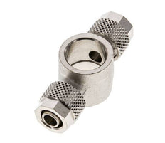 Conector Latón Niquelado en T 8x6 & G1/4'' de Rosca [2 piezas]