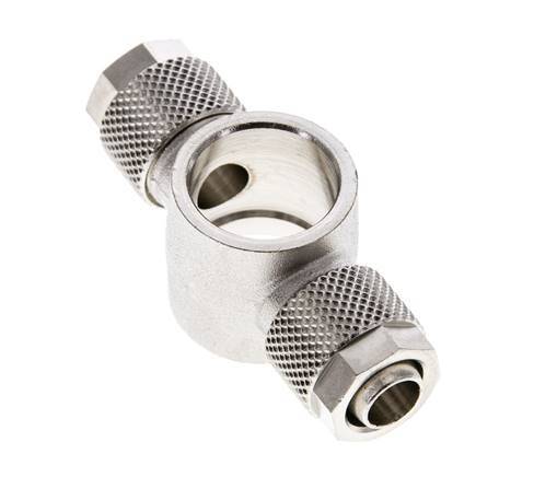 Conector Latón Niquelado en T 10x8 & G3/8'' de Rosca