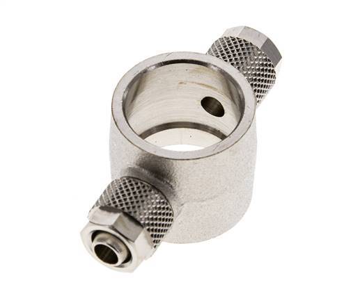 Conector Latón Niquelado Banjo en T 8x6 & G1/2'' de Rosca