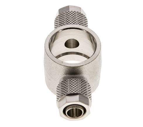 Conector Latón Niquelado en T 10x8 & G1/2'' de Rosca