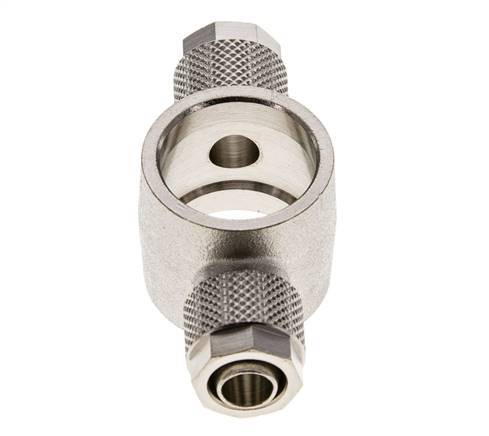 Conector Latón Niquelado en T 10x8 & G1/2'' de Rosca