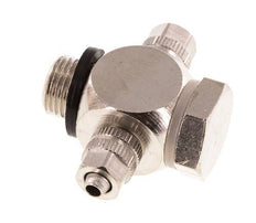 Racor en T Banjo de Latón Niquelado y Junta Tórica 4.3x3 & G1/8'' [10 piezas]