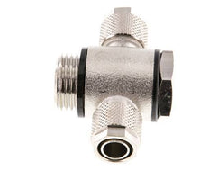 Racor en T Banjo de Latón Niquelado y Junta Tórica 12x10 & G1/2'' [5 Piezas]