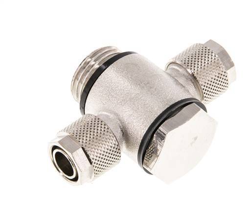 Racor en T Banjo de Latón Niquelado y Junta Tórica 12x10 & G1/2'' [5 Piezas]