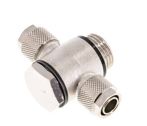 Racor en T Banjo de Latón Niquelado y Junta Tórica 12x10 & G1/2'' [5 Piezas]