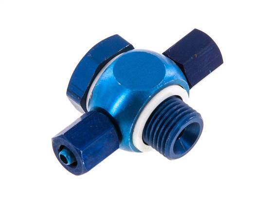 Racor A Presión en T Banjo de Aluminio con Junta Tórica 4.3x3 & G1/8'' [10 Piezas]