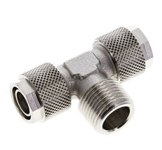 Conector Latón Niquelado en T 12x10 & R3/8'' Rosca Macho