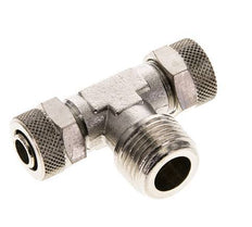 Conector Latón Niquelado en T 12x10 & R1/2'' Rosca Macho