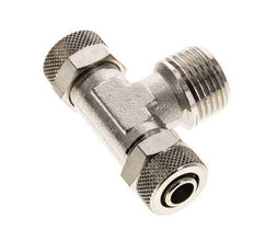 Conector Latón Niquelado en T 12x10 & R1/2'' Rosca Macho