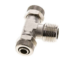 Conector Latón Niquelado en T 12x10 & R1/2'' Rosca Macho