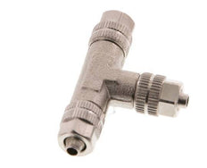Conector Latón Niquelado en T 4,3x3 de Rosca [2 piezas]