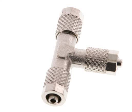 Conector Latón Niquelado en T 5x3 de Rosca [2 piezas]