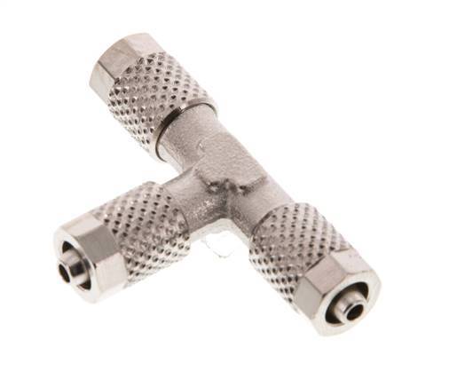 Conector Latón Niquelado en T 5x3 de Rosca [2 piezas]