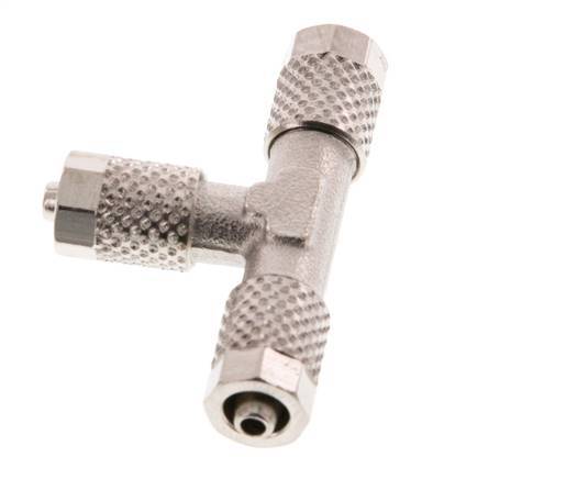 Conector Latón Niquelado en T 5x3 de Rosca [2 piezas]