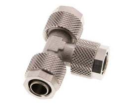 Conector Latón Niquelado en T 10x8 de Rosca [2 piezas]