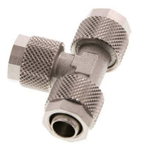 Conector Latón Niquelado en T 10x8 de Rosca [2 piezas]