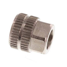 Tuerca de Latón Niquelado 4,3x3mm (M7x0,75) [20 piezas]