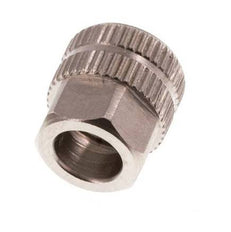 Tuerca de Latón Niquelado 4,3x3mm (M7x0,75) [20 piezas]